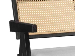 ΣΚΑΜΠΟ BAR WINSLOW PAKOWORLD ΞΥΛΟ RUBBERWOOD ΜΑΥΡΟ-PVC RATTAN ΦΥΣΙΚΟ-ΥΦΑΣΜΑ ΓΚΡΙ