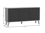 ΜΠΟΥΦΕΣ BILLIE PAKOWORLD SONOMA-ΓΚΡΙ 149X40X77ΕΚ