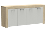 ΜΠΟΥΦΕΣ HAVEN PAKOWORLD SONOMA-ΛΕΥΚΟ 180X40X80ΕΚ