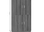 ΠΑΠΟΥΤΣΟΘΗΚΗ-ΝΤΟΥΛΑΠΙ FELICITY PAKOWORLD ΧΡΩΜΑ WENGE EO 60X32X127ΕΚ