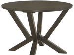 Τραπέζι Biron pakoworld φυσικό ξύλo rubberwood-ΜDF καφέ-ανθρακί Φ120x75εκ