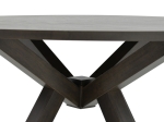 Τραπέζι Biron pakoworld φυσικό ξύλo rubberwood-ΜDF καφέ-ανθρακί Φ120x75εκ