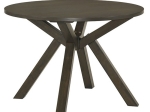 Τραπέζι Biron pakoworld φυσικό ξύλo rubberwood-ΜDF καφέ-ανθρακί Φ120x75εκ
