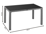 ΤΡΑΠΕΖΙ EXPLORE PAKOWORLD ΜΕ UV PROTECTION PP CAPPUCINO 150X90X73.5ΕΚ