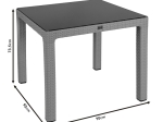 ΤΡΑΠΕΖΙ EXPLORE PAKOWORLD ΜΕ UV PROTECTION PP CAPPUCINO 90X90X73.5ΕΚ
