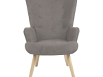 ΠΟΛΥΘΡΟΝΑ FLUFFY PAKOWORLD ΥΦΑΣΜΑ ΓΚΡΙ-ΠΟΔΙ RUBBERWOOD ΦΥΣΙΚΟ 75X69X96ΕΚ