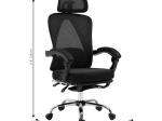 ΚΑΡΕΚΛΑ ΓΡΑΦΕΙΟΥ ΔΙΕΥΘΥΝΤΗ ΜΕ ΥΠΟΠΟΔΙΟ TITAN PAKOWORLD PREMIUM QUALITY ΥΦΑΣΜΑ-MESH ΧΡΩΜΑ ΜΑΥΡΟ
