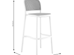 ΣΚΑΜΠΟ ΜΠΑΡ JUNIPER PAKOWORLD ΜΕ UV PROTECTION PP ΜΠΕΖ-ΛΕΥΚΟ 51X52X102.5ΕΚ.
