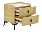 ΚΟΜΟΔΙΝΟ ALESSIO PAKOWORLD MDF ΦΥΣΙΚΟ-ΜΑΥΡΟ ΜΕΤΑΛΛΟ 46X37X47ΕΚ