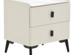 ΚΟΜΟΔΙΝΟ ALESSIO PAKOWORLD MDF ΛΕΥΚΟ-ΜΑΥΡΟ ΜΕΤΑΛΛΟ 46X37X47ΕΚ