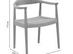 ΠΟΛΥΘΡΟΝΑ JUVAN PAKOWORLD ΦΥΣΙΚΟ RUBBERWOOD 64X53X77ΕΚ