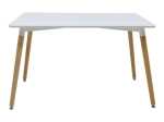 ΤΡΑΠΕΖΙ NATALI PAKOWORLD MDF ΛΕΥΚΟ-ΠΟΔΙΑ ΦΥΣΙΚΟ 120X80X76ΕΚ