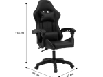 ΚΑΡΕΚΛΑ ΓΡΑΦΕΙΟΥ GAMING WILLIAM PAKOWORLD PU ΜΑΥΡΟ
