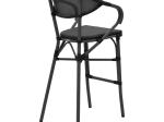 ΣΚΑΜΠΟ ΜΠΑΡ EFOLIAN PAKOWORLD ΜΑΥΡΟ ΑΛΟΥΜΙΝΙΟ-ΜΑΥΡΟ TEXTILENE 58X58X113ΕΚ