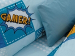 Borea Παπλωματοθήκη Gamer Π-25 Moνή 160 x 240 cm Μπλε-Βεραμάν