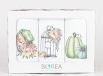 Borea Ποτηρόπανα Κουζίνας Pumpkin Σετ 3ΤΜΧ (3) 50 x 70 cm Λευκό