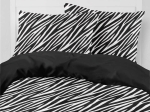 Borea Σεντόνια Εμπριμέ Σετ Zebra Υπέρδιπλα 220 x 240 cm + 240 x 260 cm + (2) 50 x 70 cm Μαύρο
