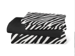 Borea Σεντόνια Εμπριμέ Σετ Zebra Υπέρδιπλα 220 x 240 cm + 240 x 260 cm + (2) 50 x 70 cm Μαύρο