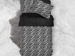 Borea Σεντόνια Εμπριμέ Σετ Zebra Υπέρδιπλα 220 x 240 cm + 240 x 260 cm + (2) 50 x 70 cm Μαύρο