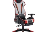 BF9550 GAMING RELAX ΠΟΛΥΘΡΟΝΑ ΜΕ ΥΠΟΠΟΔΙΟ, ΜΠΡΑΤΣΑ UP DOWN, PU-MESH, ΜΑΥΡΟ-ΚΟΚΚΙΝΟ-ΑΣΠΡΟ