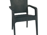 LORA ΠΟΛΥΘΡΟΝΑ ΚΗΠΟΥ ΣΤΟΙΒΑΖΟΜΕΝΗ, PP (RATTAN LOOK) ΑΠΟΧΡΩΣΗ ΑΝΘΡΑΚΙ