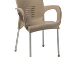 LARA-II ΠΟΛΥΘΡΟΝΑ DINING ΣΤΟΙΒΑΖΟΜΕΝΗ, ALU SILVER, PP TORTORA