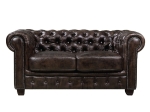 CHESTERFIELD BIRMINGHAM ΚΑΝΑΠΕΣ 2ΘΕΣΙΟΣ ΣΑΛΟΝΙΟΥ ΚΑΘΙΣΤΙΚΟΥ,ΔΕΡΜΑ ΑΠΟΧΡΩΣΗ ΚΑΦΕ