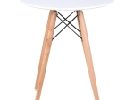 ART WOOD ΤΡΑΠΕΖΙ, ΠΟΔΙΑ ΟΞΙΑ ΦΥΣΙΚΟ, ΕΠΙΦΑΝΕΙΑ MDF ΑΣΠΡΟ