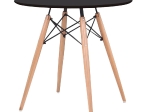 ART WOOD ΤΡΑΠΕΖΙ, ΠΟΔΙΑ ΟΞΙΑ ΦΥΣΙΚΟ, ΕΠΙΦΑΝΕΙΑ MDF ΜΑΥΡΟ