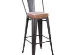 RELIX ΣΚΑΜΠΟ BAR-PRO ΜΕ ΠΛΑΤΗ, ΜΕΤΑΛΛΟ ΒΑΦΗ ANTIQUE BLACK, PU CAMEL