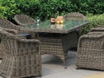 MONTANA ΠΟΛΥΘΡΟΝΑ ΤΡΑΠΕΖΑΡΙΑΣ ΚΗΠΟΥ ALU, WICKER Φ5MM GREY BROWN,ΜΑΞΙΛΑΡΙ ΑΝΘΡΑΚΙ