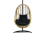 SALSA ΚΡΕΜΑΣΤΗ ΠΟΛΥΘΡΟΝΑ, WICKER ΦΥΣΙΚΟ, ΜΕΤΑΛΛΟ ΒΑΦΗ ΜΑΥΡΟ, ΜΑΞΙΛΑΡΙ ΜΑΥΡΟ