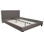 WILTON ΚΡΕΒΑΤΙ ΔΙΠΛΟ ΓΙΑ ΣΤΡΩΜΑ 160X200CM, PU ΑΠΟΧΡΩΣΗ CAPPUCCINO