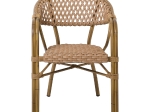 VEGERA RATTAN ΠΟΛΥΘΡΟΝΑ DINING ΑΛΟΥΜΙΝΙΟ ΦΥΣΙΚΟ, WICKER ΦΥΣΙΚΟ, ΣΤΟΙΒΑΖΟΜΕΝΗ