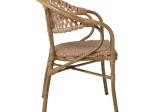VEGERA RATTAN ΠΟΛΥΘΡΟΝΑ DINING ΑΛΟΥΜΙΝΙΟ ΦΥΣΙΚΟ, WICKER ΦΥΣΙΚΟ, ΣΤΟΙΒΑΖΟΜΕΝΗ