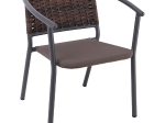 SILVA ΠΟΛΥΘΡΟΝΑ ΑΛΟΥΜΙΝΙΟ ΑΝΘΡΑΚΙ, WICKER ROCKY BROWN