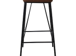 PANTON ΣΚΑΜΠΟ BAR, ΜΕΤΑΛΛΟ ΒΑΦΗ ΜΑΥΡΟ, PU ΑΠΟΧΡΩΣΗ VINTAGE BROWN