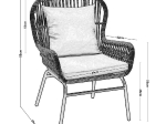 SALSA MAX ΠΟΛΥΘΡΟΝΑ ΜΕΤΑΛΛΟ ΒΑΦΗ ΜΑΥΡΟ, WICKER ΦΥΣΙΚΟ, ΜΑΞΙΛΑΡΙ ΜΠΕΖ