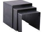 IRON SET 3 ΤΡΑΠΕΖΑΚΙΑ ΒΟΗΘΗΤΙΚΑ, ΜΕΤΑΛΛΟ ΒΑΦΗ ANTIQUE BLACK