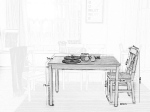 DAILY SET ΤΡΑΠΕΖΑΡΙΑ ΞΥΛΙΝΗ ΣΑΛΟΝΙΟΥ - ΚΟΥΖΙΝΑΣ: ΤΡΑΠΕΖΙ + 4 ΚΑΡΕΚΛΕΣ / ΑΣΠΡΟ - ΦΥΣΙΚΟ