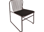 STRIPE ΚΑΡΕΚΛΑ ΚΗΠΟΥ ΒΕΡΑΝΤΑΣ, ΜΕΤΑΛΛΟ ΒΑΦΗ SAND BROWN, ΜΑΞΙΛΑΡΙ PU ΜΑΥΡΟ