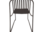 STRIPE ΚΑΡΕΚΛΑ ΚΗΠΟΥ ΒΕΡΑΝΤΑΣ, ΜΕΤΑΛΛΟ ΒΑΦΗ SAND BROWN, ΜΑΞΙΛΑΡΙ PU ΜΑΥΡΟ