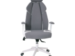 BF8300 ΠΟΛΥΘΡΟΝΑ ΓΡΑΦΕΙΟΥ ΔΙΕΥΘΥΝΤΗ, MICROFIBER ΓΚΡΙ PU ΑΣΠΡΟ