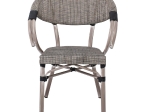 COSTA ΠΟΛΥΘΡΟΝΑ DINING ΑΛΟΥΜΙΝΙΟΥ, ΑΠΟΧΡΩΣΗ ANTIQUE GREY - TEXTILENE ΜΠΕΖ