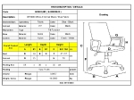 BF3900 ΠΟΛΥΘΡΟΝΑ ΓΡΑΦΕΙΟΥ ΒΑΣΗ ΜΕΤΑΛΛΟ ΒΑΦΗ ΜΑΥΡΟ ΥΦΑΣΜΑ ΜΠΛΕ