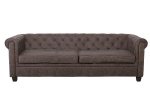 CHESTERFIELD NEWPORT KΑΝΑΠΕΣ 3ΘΕΣΙΟΣ ΣΑΛΟΝΙΟΥ - ΚΑΘΙΣΤΙΚΟΥ, ΥΦΑΣΜΑ ANTIQUE LOOK ΚΑΦΕ