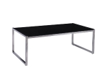 ACTION ΤΡΑΠΕΖΑΚΙ ΣΑΛΟΝΙΟΥ - ΚΑΘΙΣΤΙΚΟΥ 120X60CM INOX - ΜΑΥΡΟ ΓΥΑΛΙ 8MM