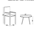 SALSA DUO SET ΚΑΘΙΣΤΙΚΟ ΚΗΠΟΥ ΜΕΤΑΛΛΟ ΜΑΥΡΟ - ΓΥΑΛΙ - WICKER ΦΥΣΙΚΟ: ΤΡΑΠΕΖΑΚΙ+2 ΠΟΛΥΘΡΟΝΕΣ