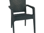 LORA ΠΟΛΥΘΡΟΝΑ ΚΗΠΟΥ ΣΤΟΙΒΑΖΟΜΕΝΗ, PP (RATTAN LOOK) ΑΠΟΧΡΩΣΗ ΑΝΘΡΑΚΙ