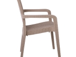 LORA ΠΟΛΥΘΡΟΝΑ ΚΗΠΟΥ ΣΤΟΙΒΑΖΟΜΕΝΗ, PP (RATTAN LOOK) ΑΠΟΧΡΩΣΗ CAPPUCCINO